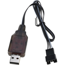 SM4P Câble de charge pour batteries au lithium 2 groupes 3,7 V pour DE36W DE65 HM202 EC08 EC16 Noir