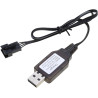 SM4P Câble de charge pour batteries au lithium 2 groupes 3,7 V pour DE36W DE65 HM202 EC08 EC16 Noir