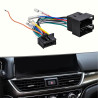 Câble adaptateur ISO 16 broches pour autoradio Pioneer DEH/MVH, câblage de 185 mm avec cuivre étamé, noir, câble de connexion et