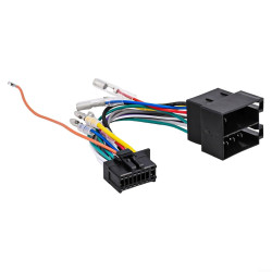 Câble adaptateur ISO 16 broches pour autoradio Pioneer DEH/MVH, câblage de 185 mm avec cuivre étamé, noir, câble de connexion et