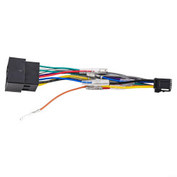 Câble adaptateur ISO 16 broches pour autoradio Pioneer DEH/MVH, câblage de 185 mm avec cuivre étamé, noir, câble de connexion et