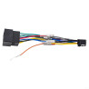 Câble adaptateur ISO 16 broches pour autoradio Pioneer DEH/MVH, câblage de 185 mm avec cuivre étamé, noir, câble de connexion et