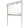 Avosdim Store moustiquaire fenêtre Alu Luxe - H220 x L125cm recoupable - Blanc texturé 9010 - Protection contre les insectes