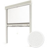 Avosdim Store moustiquaire fenêtre Alu Luxe - H220 x L125cm recoupable - Blanc texturé 9010 - Protection contre les insectes