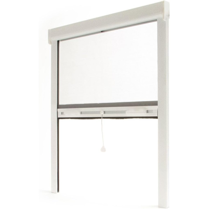 Avosdim Store moustiquaire fenêtre Alu Luxe - H160 x L150cm recoupable - Blanc texturé 9010 - Protection contre les insectes