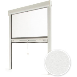 Avosdim Store moustiquaire fenêtre Alu Luxe - H160 x L150cm recoupable - Blanc texturé 9010 - Protection contre les insectes
