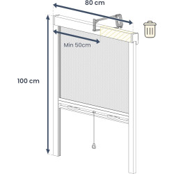 Avosdim Store moustiquaire fenêtre Alu Luxe (Anthracite, L80 x H 100 cm)