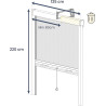 Avosdim Store moustiquaire fenêtre Alu Luxe (Anthracite, L125 x H 220 cm)
