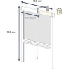 Avosdim Store moustiquaire fenêtre Alu Luxe (Anthracite, L150 x H 160 cm)