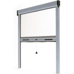 Avosdim Store moustiquaire fenêtre Alu Luxe - H160 x L150cm recoupable - Argent - Protection contre les insectes