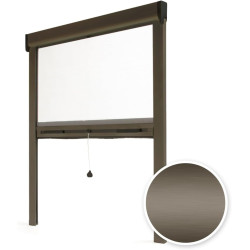 Avosdim Store moustiquaire fenêtre Alu Luxe - H100 x L80cm recoupable - Bronze - Protection contre les insectes