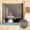 Avosdim Store moustiquaire fenêtre Alu Luxe - H160 x L150cm recoupable - Bronze - Protection contre les insectes