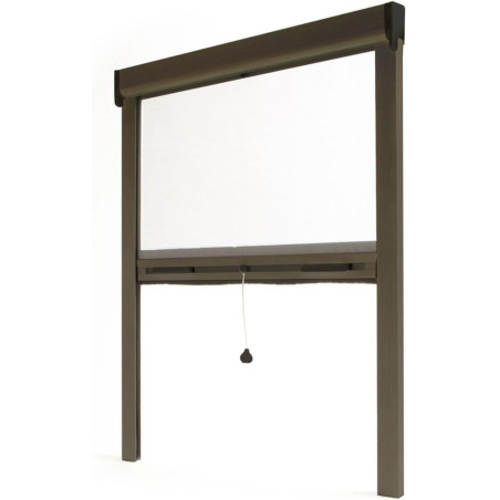 Avosdim Store moustiquaire fenêtre Alu Luxe - H220 x L150cm recoupable - Bronze - Protection contre les insectes