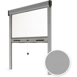 Avosdim Store moustiquaire fenêtre Alu Luxe - H100 x L80cm recoupable - Gris texturé 7038 - Protection contre les insectes