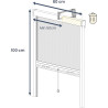 Avosdim Store moustiquaire fenêtre Alu Luxe (Marron, L80 x H 100 cm)