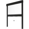 Avosdim Store moustiquaire fenêtre Alu Luxe - H160 x L150cm recoupable - Noir texturé 9005 - Protection contre les insectes