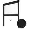 Avosdim Store moustiquaire fenêtre Alu Luxe - H220 x L150cm recoupable - Noir texturé 9005 - Protection contre les insectes