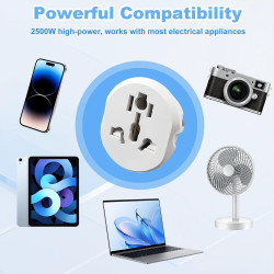 2 Pièces Adaptateur Prise Anglaise vers France, Adaptateur Prise Universelle Para UK China USA France Convertidor de Enchufe EU 