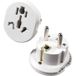 2 Pièces Adaptateur Prise Anglaise vers France, Adaptateur Prise Universelle Para UK China USA France Convertidor de Enchufe EU 