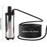 Pompe à eau à batterie, pompe à immersion à batterie – 60W, batterie (2×1500mAh) 18-21V, hauteur de refoulement 3-5 m, débit 50-