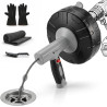 Furet Déboucheur Canalisation 10 m Professionnel – Furet Plomberie avec Câble et Ressort en Acier Flexible pour Évier, Douche et