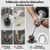 Furet Déboucheur Canalisation 10 m Professionnel – Furet Plomberie avec Câble et Ressort en Acier Flexible pour Évier, Douche et