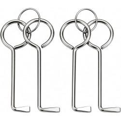 4PCS Clés à Serrure Professionnelles Universelles, Passe-Partout, Clé Universelle pour Porte Intérieure, Ouvre-Portes pour Serru