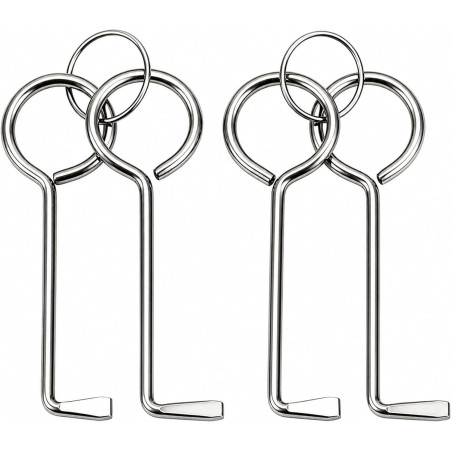 4PCS Clés à Serrure Professionnelles Universelles, Passe-Partout, Clé Universelle pour Porte Intérieure, Ouvre-Portes pour Serru