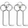 4PCS Clés à Serrure Professionnelles Universelles, Passe-Partout, Clé Universelle pour Porte Intérieure, Ouvre-Portes pour Serru