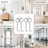 4PCS Clés à Serrure Professionnelles Universelles, Passe-Partout, Clé Universelle pour Porte Intérieure, Ouvre-Portes pour Serru