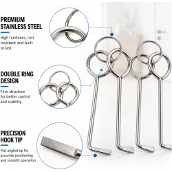 4PCS Clés à Serrure Professionnelles Universelles, Passe-Partout, Clé Universelle pour Porte Intérieure, Ouvre-Portes pour Serru