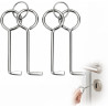 4PCS Clés à Serrure Professionnelles Universelles, Passe-Partout, Clé Universelle pour Porte Intérieure, Ouvre-Portes pour Serru