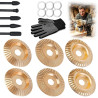 Disque de polissage pour meuleuse d'angle, kit de disques robustes pour sculpture sur bois, meule en carbure de tungstène pour l