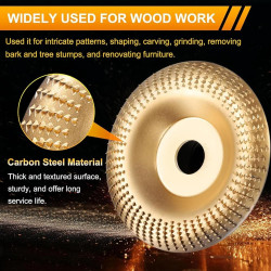 Disque de polissage pour meuleuse d'angle, kit de disques robustes pour sculpture sur bois, meule en carbure de tungstène pour l
