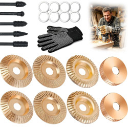 Disque de polissage pour meuleuse d'angle, kit de disques robustes pour sculpture sur bois, meule en carbure de tungstène pour l