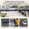 Sobuy Set de 15 Pièces Dalles Terrasse Exterieur Caillebotis Exterieur Revetement de Sol Système Clipsable pour Balcon et Terras