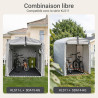 Sobuy Set de 15 Pièces Dalles Terrasse Exterieur Caillebotis Exterieur Revetement de Sol Système Clipsable pour Balcon et Terras