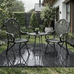 Sobuy Set de 30 Pièces Dalles Terrasse Exterieur Caillebotis Exterieur Revetement de Sol Système Clipsable pour Balcon et Terras