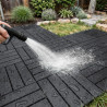 Sobuy Set de 30 Pièces Dalles Terrasse Exterieur Caillebotis Exterieur Revetement de Sol Système Clipsable pour Balcon et Terras