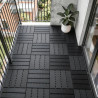 Sobuy Set de 45 Pièces Dalles Terrasse Exterieur Caillebotis Exterieur Revetement de Sol Système Clipsable pour Balcon et Terras