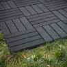 Sobuy Set de 45 Pièces Dalles Terrasse Exterieur Caillebotis Exterieur Revetement de Sol Système Clipsable pour Balcon et Terras
