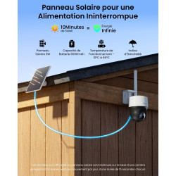 Reolink 4G LTE Caméra de Surveillance Extérieure sans Fil 4MP, Suivi Automatique 360°, Vision Nocturne Couleur, Détection IA, Ca