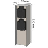 ARUM LIGHTING - Borne Électrique de Jardin CENAC Acier Inox, 2 Prises Françaises, Étanche IP44, H23cm, Multiprise Extérieure pou