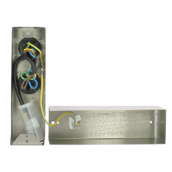 ARUM LIGHTING - Borne Électrique de Jardin CENAC Acier Inox, 2 Prises Françaises, Étanche IP44, H23cm, Multiprise Extérieure pou