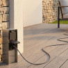 ARUM LIGHTING - Borne Électrique de Jardin CENAC Acier Inox, 2 Prises Françaises, Étanche IP44, H23cm, Multiprise Extérieure pou