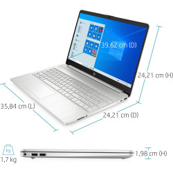 HP 15s-eq2002sf Ordinateur Portable 15,6" FHD, PC Portable (AMD Ryzen 5 5500U, RAM 8 Go, SSD 256 Go, AMD Radeon Graphics, Window