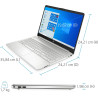 HP 15s-eq2002sf Ordinateur Portable 15,6" FHD, PC Portable (AMD Ryzen 5 5500U, RAM 8 Go, SSD 256 Go, AMD Radeon Graphics, Window