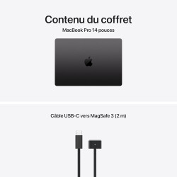 Apple MacBook Pro Ordinateur portable avec puce M5, CPU 10 cœurs et GPU 10 cœurs : Écran Liquid Retina XDR de 14,2 pouces, 1 To 