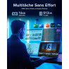 AOC 2025 AX15 Ordinateur Portable, Boîtier Métallique d'un PC Portable, 15,6 Pouces FHD 16 Go de DDR4 512 Go de SSD,N97 (6M Cach