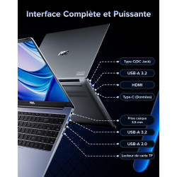 AOC 2025 AX15 Ordinateur Portable, Boîtier Métallique d'un PC Portable, 15,6 Pouces FHD 16 Go de DDR4 512 Go de SSD,N97 (6M Cach